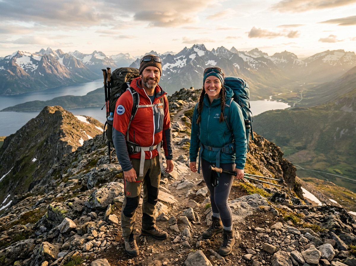 NorthPeak Escapes lead guides on a mountain ridge